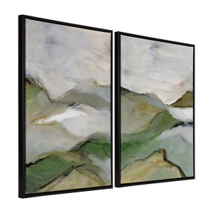 Kate and Laurel Sylvie Whispers of the Hills 1 and 2 Framed Canvas Art Set by Nikita Jariwala - 1 of 4