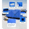 Insulated Pop-Up Ice Fishing Tent for 4-6 People - Portable Shelter with Air Vents, PVC Window & 212D Quilted Oxford Fabric, Easy Setup Winter Tent - 3 of 4