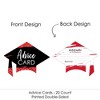 Big Dot of Happiness Red Grad - Best is Yet to Come - Red Grad Cap Wish Card Graduation Party Activities - Shaped Advice Cards Games - Set of 20 - 3 of 4