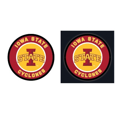 Evergreen Ultra-Thin Edgelight LED Wall Decor, Round, Iowa State University- 23 x 23 Inches Made In USA