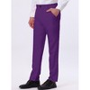 Lars Amadeus Men's Dress Business Classic Fit Flat Front Suit Trousers - 2 of 4