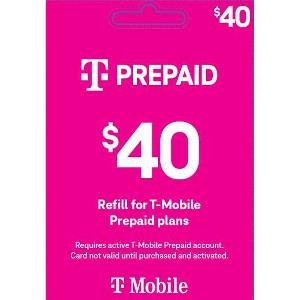 T-Mobile SPC V1 $40: Non-reloadable Phone Gift Card, Direct Device Delivery - 1 of 1