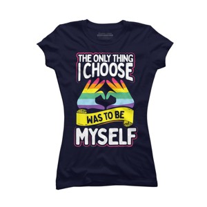Adult Design By Humans Pride Month The Only Thing I Chose Was To Be Myself By Avocato T-Shirt - 1 of 2