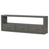 VYNXARIA Stylish TV Stand,Classic Design with Three Drawers and Spacious Surface,Versatile as TV Console or Side Cabinet,Gray - 3 of 4