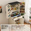 KTMBDW 67.7¡± Pantry Cabinet, Tall Kitchen Storage Cabinet with 4 Doors and 1 Drawer, Cupboard with 6 Hanging Shelves for Kitchen, Dining Room, White - 3 of 4