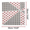 Allegra K Women's Love Heart Silky Hair Scrunchies Square Scarves Neckerchief - 3 of 4