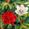 Elegant Velvet Magnolia Christmas Flowers with Stems – Set of 20 Artificial Floral Ornaments for Tree, Wreath, Garland, Wedding & Holiday Decor - 4 of 4