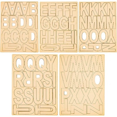 Bright Creations 83-Piece Unfinished Wood Decorative Alphabet Letters Sign 4-Inch for Home Wall Decor