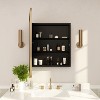 Flash Furniture Jolie Recessed Bathroom Medicine Cabinet with Rounded Beveled Mirror and Reversible Metal Frame - 2 of 4