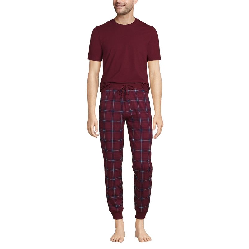Lands' End Men's Knit Jersey Pajama Sleep Set, 1 of 5