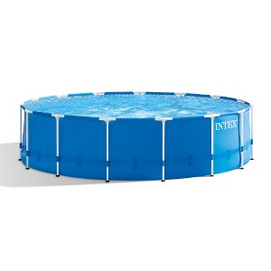 Intex 15ft X 48in Metal Frame Pool Set with Filter Pump, Ladder, Ground Cloth & Pool Cover - 1 of 3