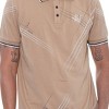 Slickblue Khaki Button Down Polo Shirt for Men with Embroidered Chest and Cuffed Sleeves, Size S to 3XL - 3 of 4