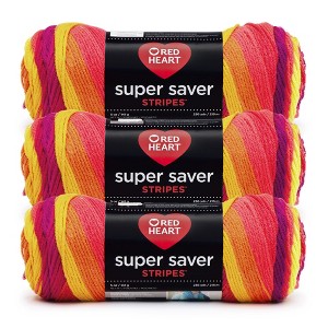 Red Heart Super Saver Yarn 24 Pack-Fruity Stripe - 1 of 4