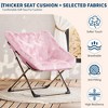 Folding  Chair for Adults, Comfy Faux Fur Reading Lounge Chair with Plush Cushion & Metal Legs, No Assembly, Space-Saving,Dorms - 4 of 4