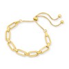 Ross-Simons Italian 18kt Gold Over Sterling Paper Clip Link Bolo Bracelet Size - 3 of 4