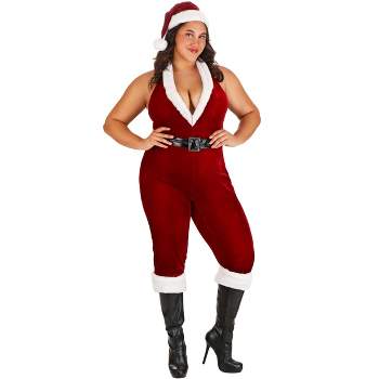 HalloweenCostumes.com Women's Plus Size Santa Bodysuit Costume