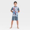 Boys' Captain America 3pc Pajama Set - Gray - image 3 of 4