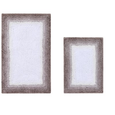 Torrent Collection 2 Piece 100% Soft Cotton Tufted Weave Bath Rug Set, Ombre Pattern, Super Soft & Absorbent, Machine Washable Bathroom Mats