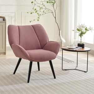 Acekool Cozy Corduroy Accent Chair –  Cozy Corduroy Armchair & Modern Style for Living Rooms, Bedrooms, Offices - 1 of 4
