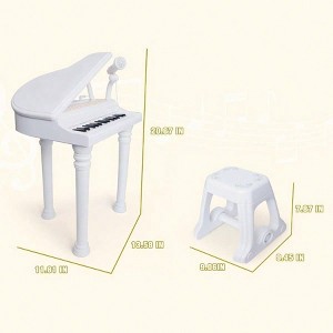 Piano Toy Keyboard 31 Keys for , Birthday Gift with Microphone and Stool - 1 of 4