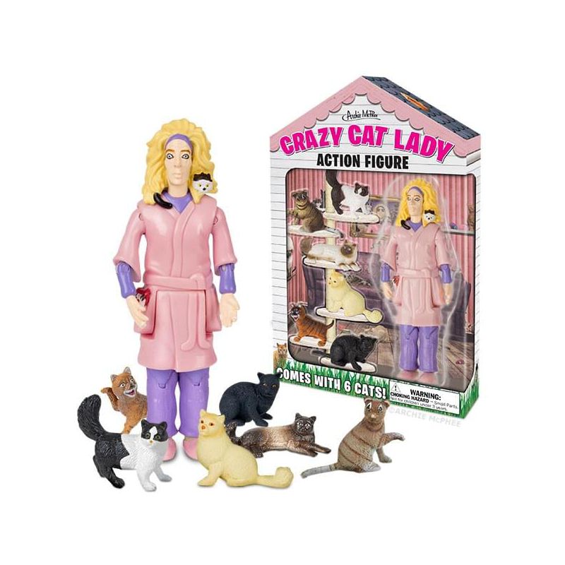 Accoutrements Crazy Cat Lady 6" Vinyl Action Figure, 1 of 3