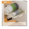 Pull Out Cabinet Organizer, Metal Slide Out Dish And Bowl Drying Rack, Fixed With Adhesive Film, Cabinet Organizers For Kitchen Under Sink, 15.4"W X - 2 of 4