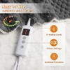 Electric Heated Blanket Throw with 3D Jacquard, Multi Heating Levels & Auto Shut Off, Washable Double-Sided Softness & Cozy Warmth - 2 of 4