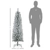 NAYSAYE 5ft Unlit Artificial Pencil Christmas Tree with 263 PVC Branch Tips, Slim Xmas Tree for Indoor Holiday Home Office Decor, Green - 3 of 4