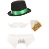 HalloweenCostumes.com One Size Fits Most  Men  Monopoly Man Costume Kit for Adults, Black/White/Green - image 4 of 4