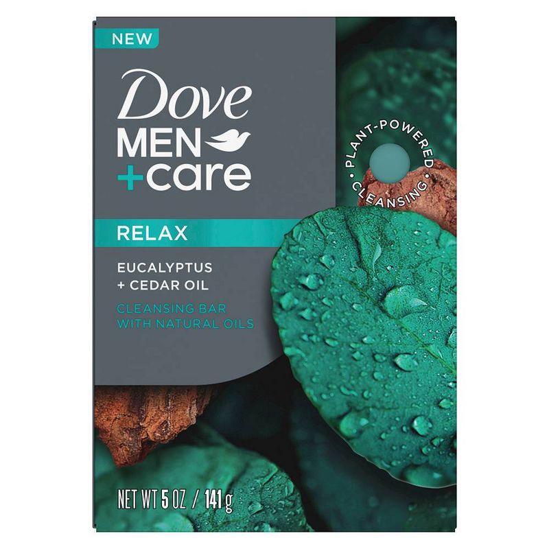 Dove Men+Care Relaxant Plant Based Bar Soap - Eucalyptus &#38; Cedar Oil - 5oz, 3 of 12