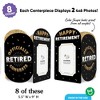 Big Dot of Happiness Happy Retirement Photo Holder Centerpieces, 4x6 Picture Display Box, Black & Gold Table Decoration for Officially Retired, 8 Ct - 3 of 4