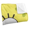 Spongebob Goofy Smile Face Silky Touch Blanket White 50X60 - 3 of 4