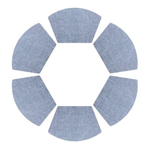 REGALWOVEN Soft Faux Leather Waterproof Wrinkle-resistant Non-slip Place Mat 6 Pcs - 1 of 4