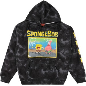 Mens Spongebob Squarepants Classic Hoodie - Spongebob, Patrick & Krusty Krab Tie Dye Hoodie Sweatshirt - 1 of 4