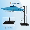 10FT Solar Cantilever Patio Umbrella – 360° Rotation, Windproof Base Included & UPF50+ UV Protection (Rectangular) - 2 of 4