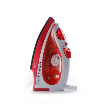 COMMERCIAL CARE Steam Iron, Portable Iron, Self-Cleaning Steamer for Clothes with Nonstick Soleplate