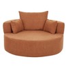 CAVINAS 360° Swivel Barrel Chair,Round Accent Chair with 3 Removable Pillows,56.3" Wide Chenille Lounge Chair for Living Room,350LB Capacity - 2 of 4