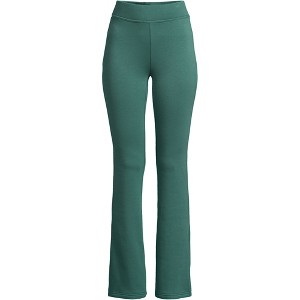 Lands' End Women's High Rise Serious Sweats Fleece Lined Pocket Bootcut Pants - 1 of 4