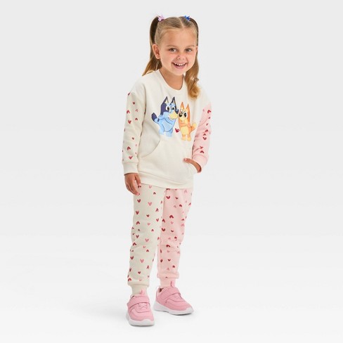 Toddler Girls' Bluey Top And Bottom Set - Pink : Target