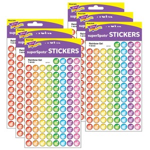 TREND Rainbow Gel superSpots® Stickers, 800 Per Pack, 6 Packs - 1 of 4