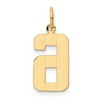 Black Bow Jewelry 14k Yellow Gold, Athletic Collection Medium Polished Number 6 Pendant - 3 of 4