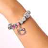 Sanrio Hello Kitty 7'' Fashion Charm Bead Bracelet with Pink Enamel and Crystal Beads - 2 of 4