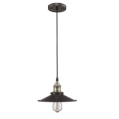 Chloe Lighting Butler Industrial-Style 1 Light Rubbed Bronze Ceiling Mini Pendant 9" Shade