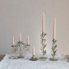 Storied Home Metal Taper Candleholder with Leaves and Berries, Distressed Pewter Finish - 4 of 4