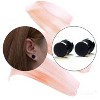 Maya's Grace Round Barbell Dumbbell Flat Back Disc Stud Earrings Unisex - image 3 of 4