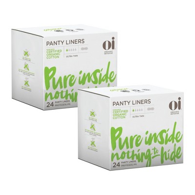 Organic Initiative Oi Organic Cotton Ultra Thin Panty Liners - 2pk