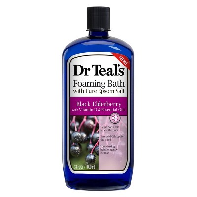 Dr Teal&#39;s Boost &#38; Renew Foaming Bubble Bath Elderberry Citrus, Patchouli and Peppermint - 34 fl oz