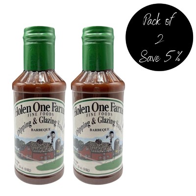 Holen One Farms 19 oz Barbecue Dipping & Glazing Sauce - Pack of 2