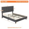 Yaheetech Upholstered Platform Bed Frame with Tufted Height Adjustable Headboard - 3 of 4
