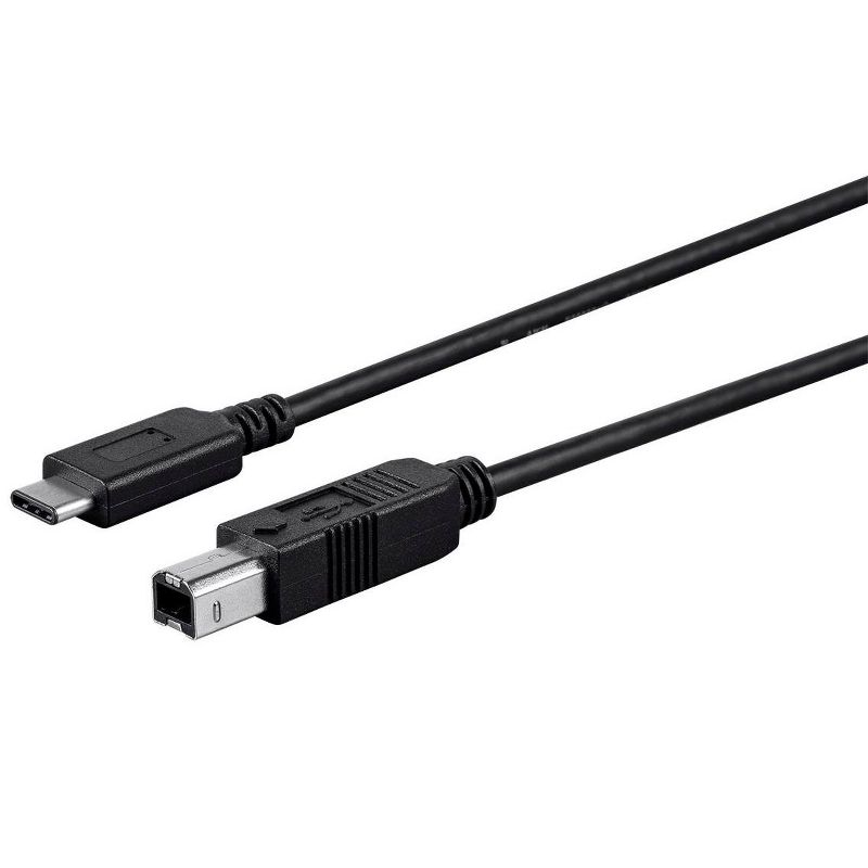 Monoprice 2.0 USB-C to USB Type-B Printer Cable 480 Mbps 3.3ft black, 2 of 7